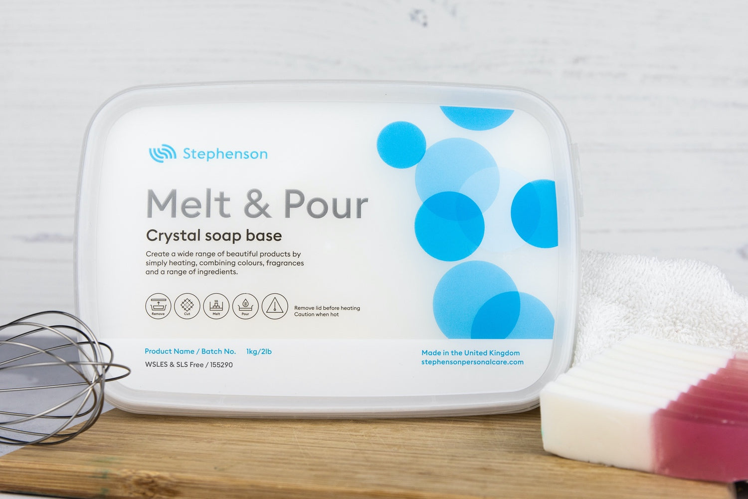 Melt & Pour Crystal WSLES & SLS Free - White Soap Base